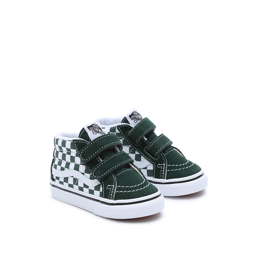 Sneakers Vans Bambino Sk8 Mid Reissue Checkboard Verde