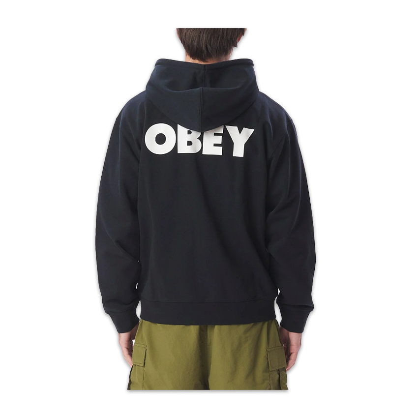 Felpa Obey Bold Zip Hood Nero