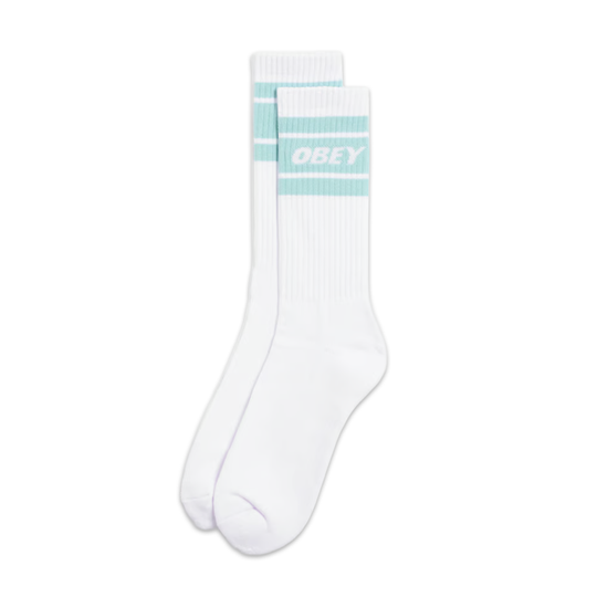 Calzini Obey Cooper II Socks Bianco/Verde Acqua