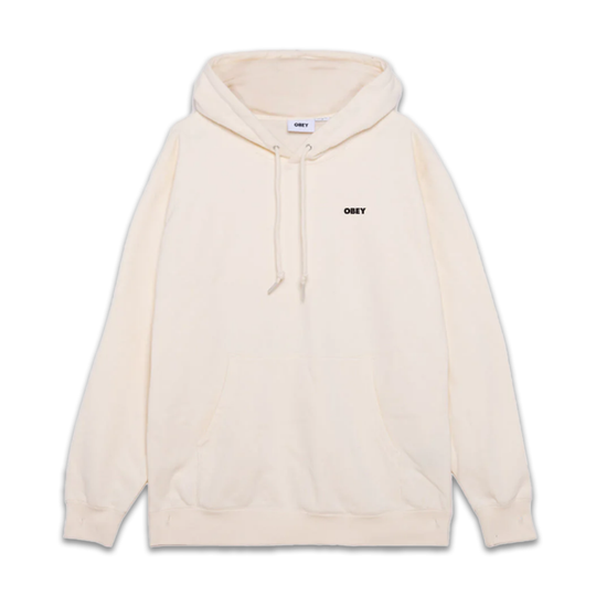 Felpa Obey Bold Box Fit Premium Hood Bianco
