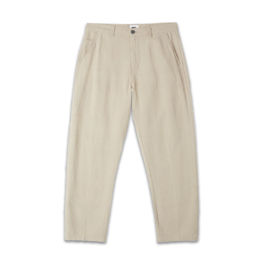 Pantaloni Obey Hardwork Linen Carpenter Pant Beige