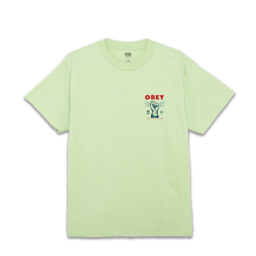 T-Shirt Obey New Clear Power Tee Lime