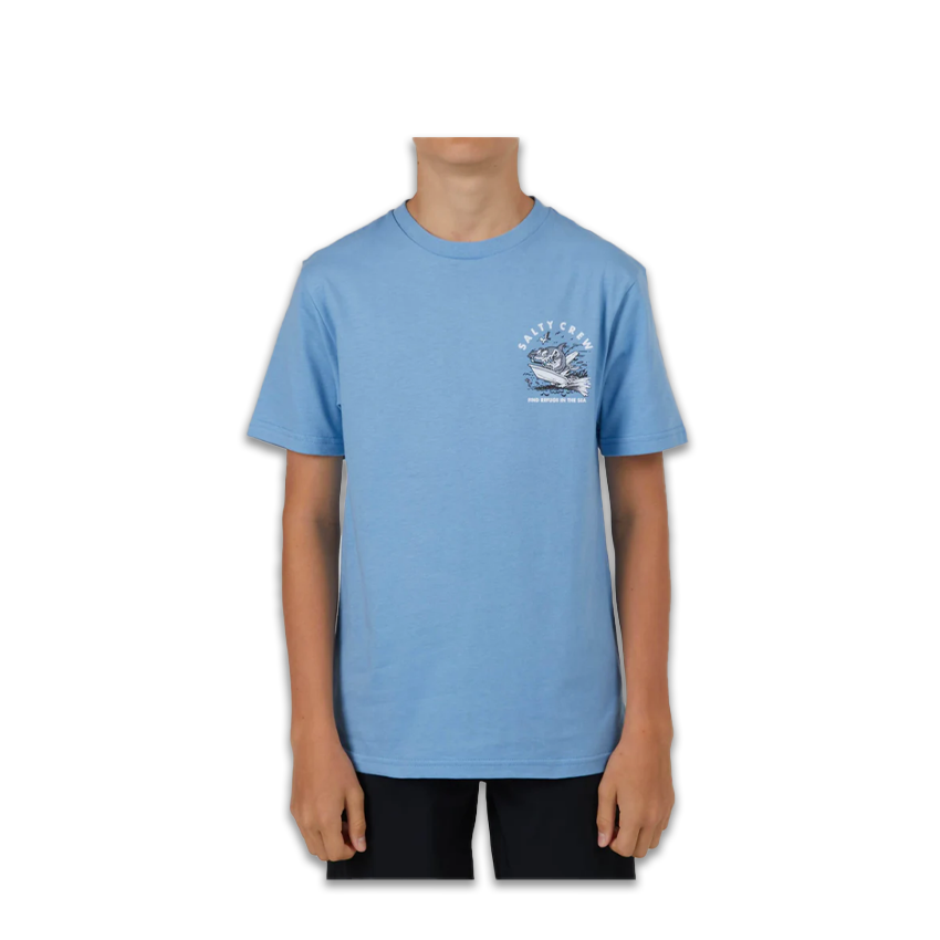 T-Shirt Salty Crew Bambino Hot Rod Shark Premium Tee Blu