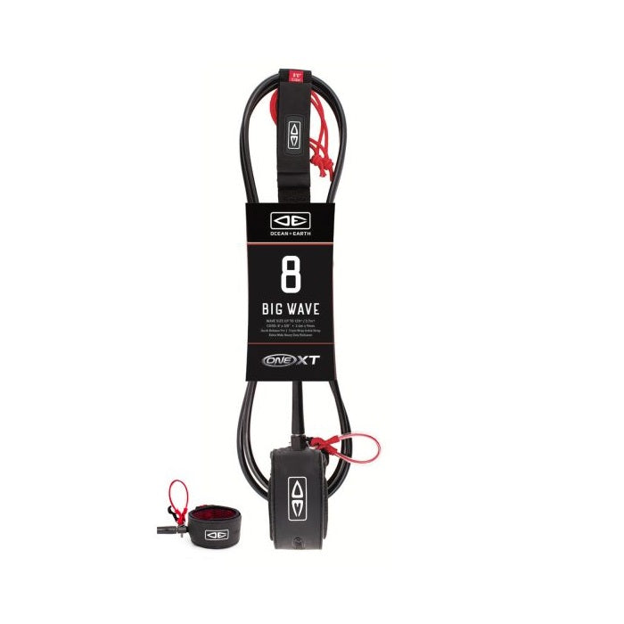 Leash Surf Ocean+Earth One XT Big Wave 8" Nero