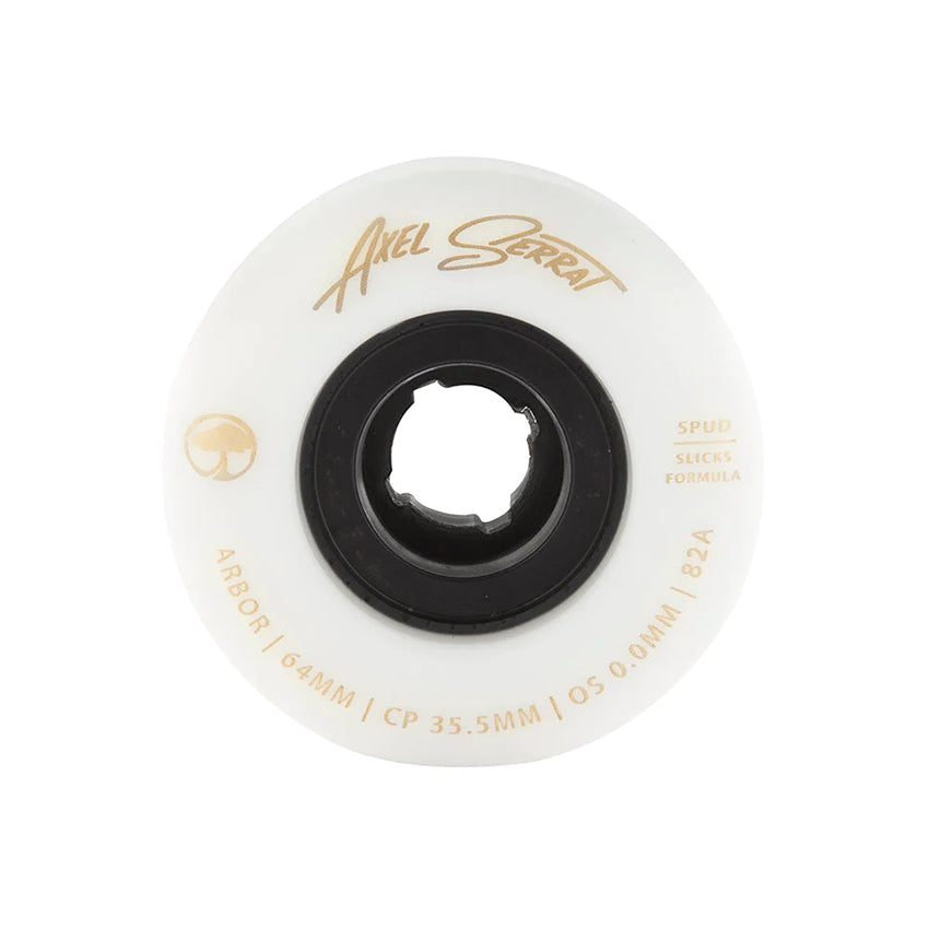 Ruote Skate Arbor Spud Axel Serrat 82A 64mm Bianco