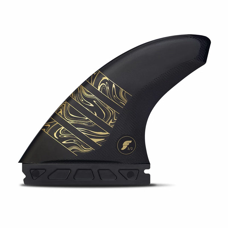 Pinne Surf Futures Fins Vector 3/2 Alpha Thruster M Nero/Oro