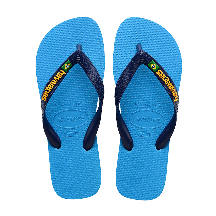 Infradito Havaianas Brasil Logo Céleste