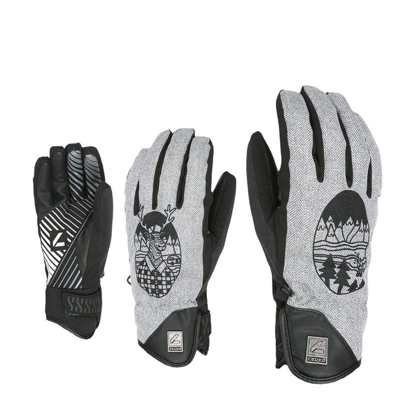 Snow Level Suburban Braune Handschuhe