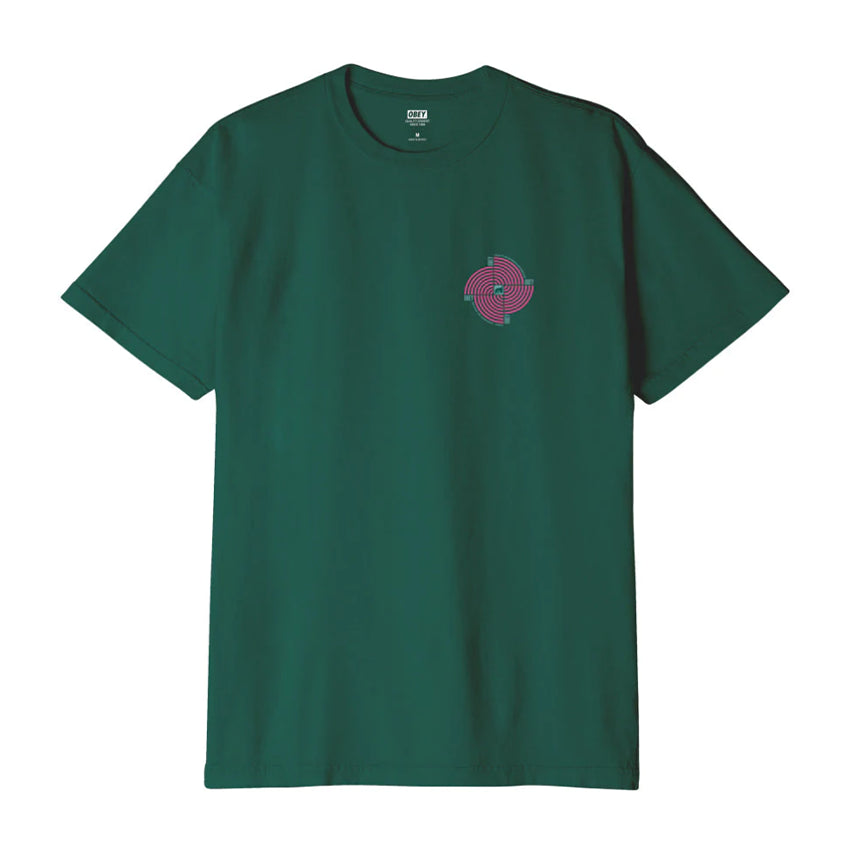 T-Shirt Obey Downward Spiral Tee Verde