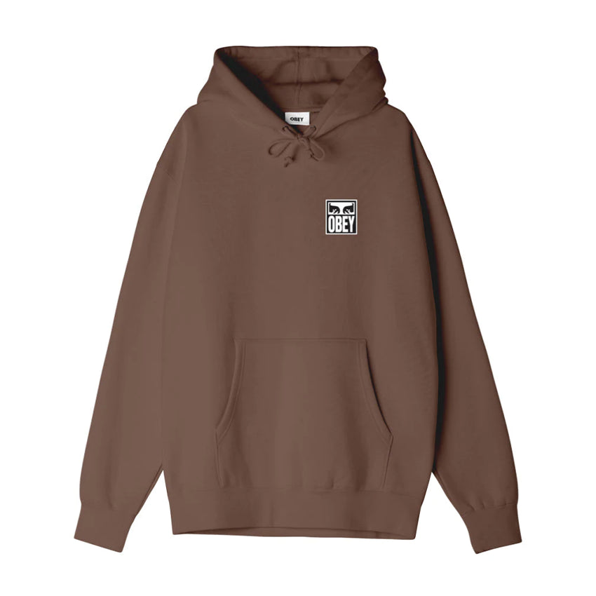 Felpa Obey Eyes Icon Hood Marrone