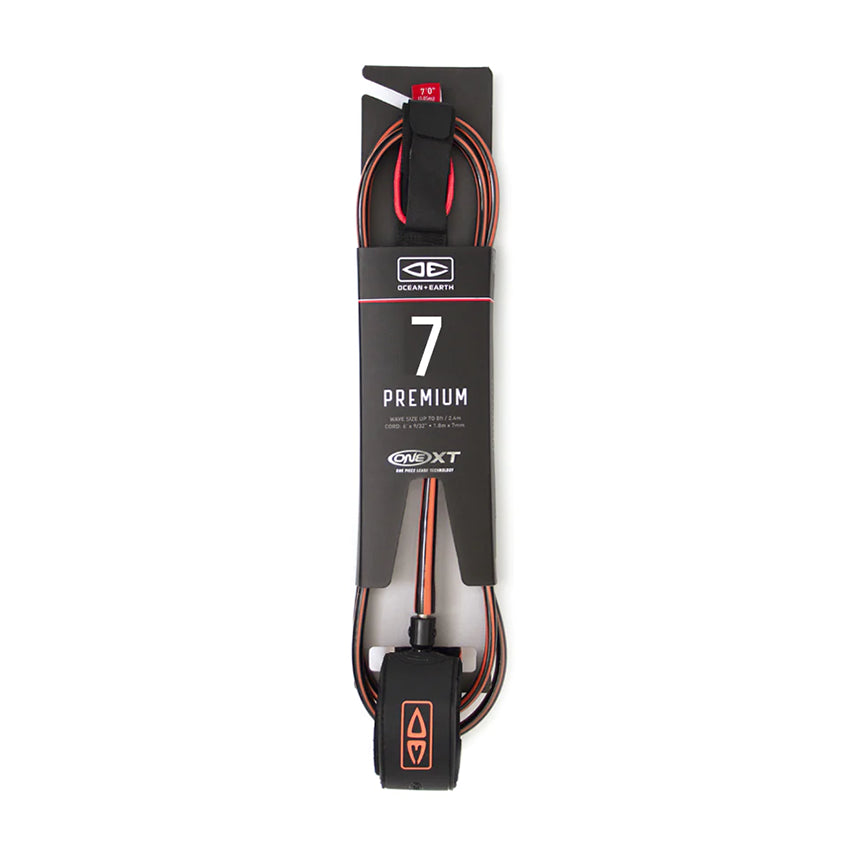 Leash Surf Ocean & Earth Premium Comp One XT 7' Coral