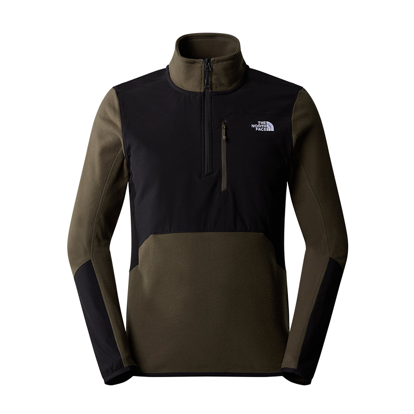 Pile The North Face Uomo Glacier 1/4 Zip Verde