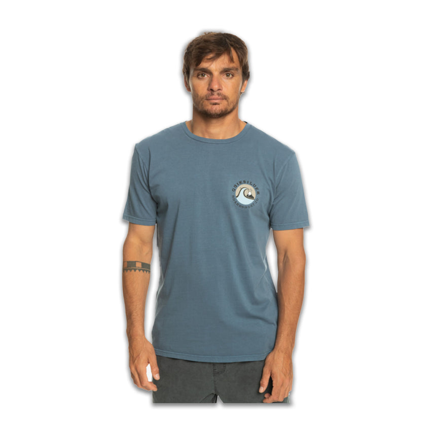 T-Shirt Quiksilver Bubble Stamp Blau
