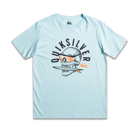 T-Shirt Quiksilver Bambino Rockin Skull Celeste