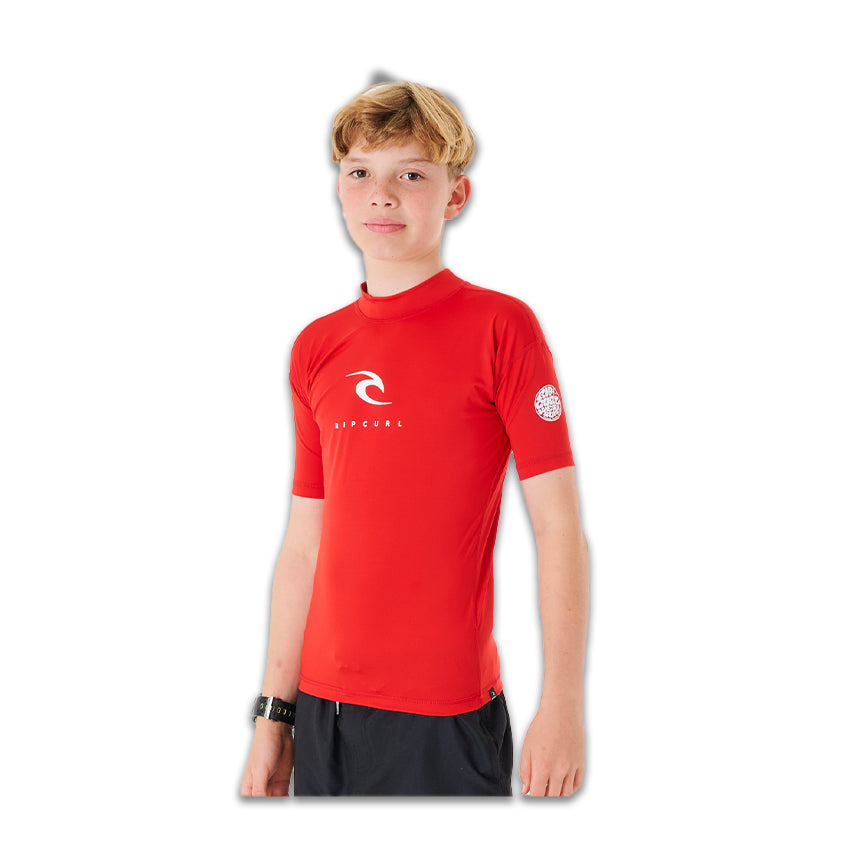 Lycra Surf Rip Curl Bambino Corps SS Rush Weste Rosso