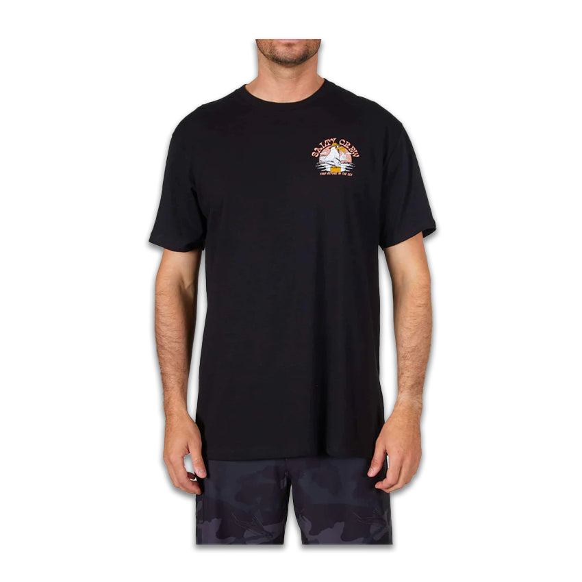 T-Shirt Salty Crew Gone Fishing Tee Nero