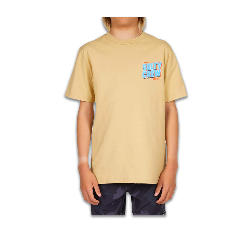 T-Shirt Salty Crew Bambino Greeting Premium Beige