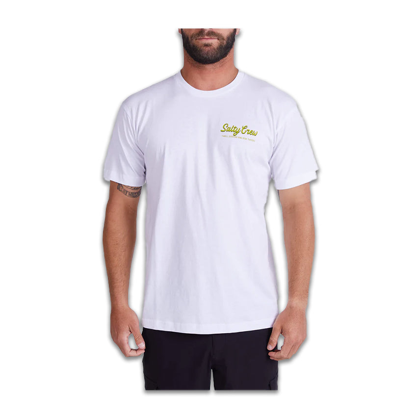 T-Shirt Salty Crew Largemouth Bianco
