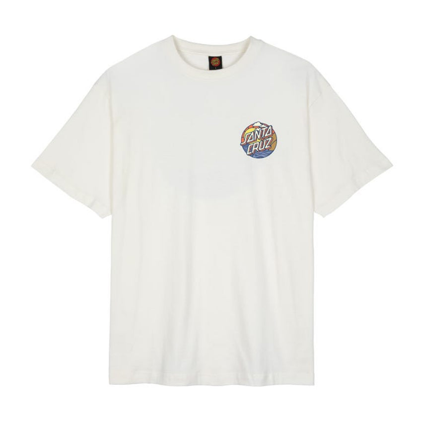 T-Shirt Santa Cruz Cliff View Dot Tee Bianco