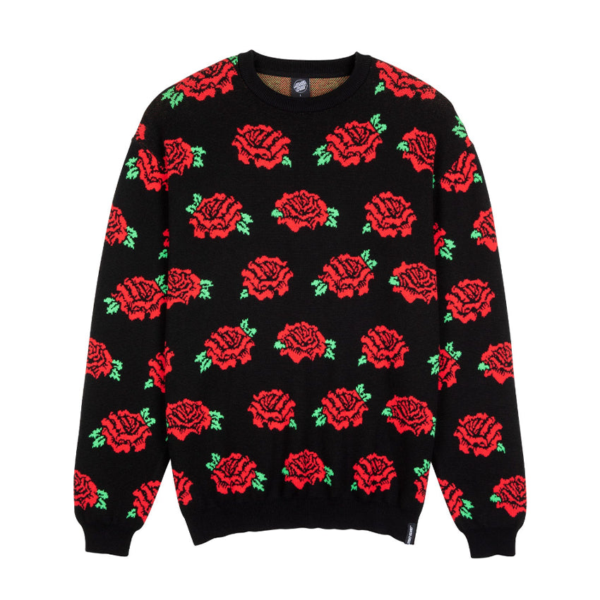 Santa Cruz Dressen Roses Strickpullover Schwarz