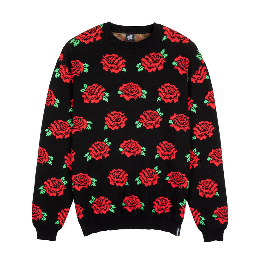 Maglione Santa Cruz Dressen Roses Knit Nero