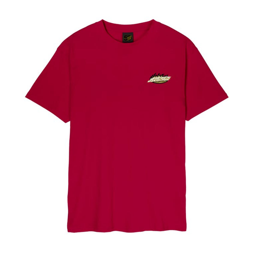 T-Shirt Santa Cruz Ultimate Flame Dot Tee Rosso