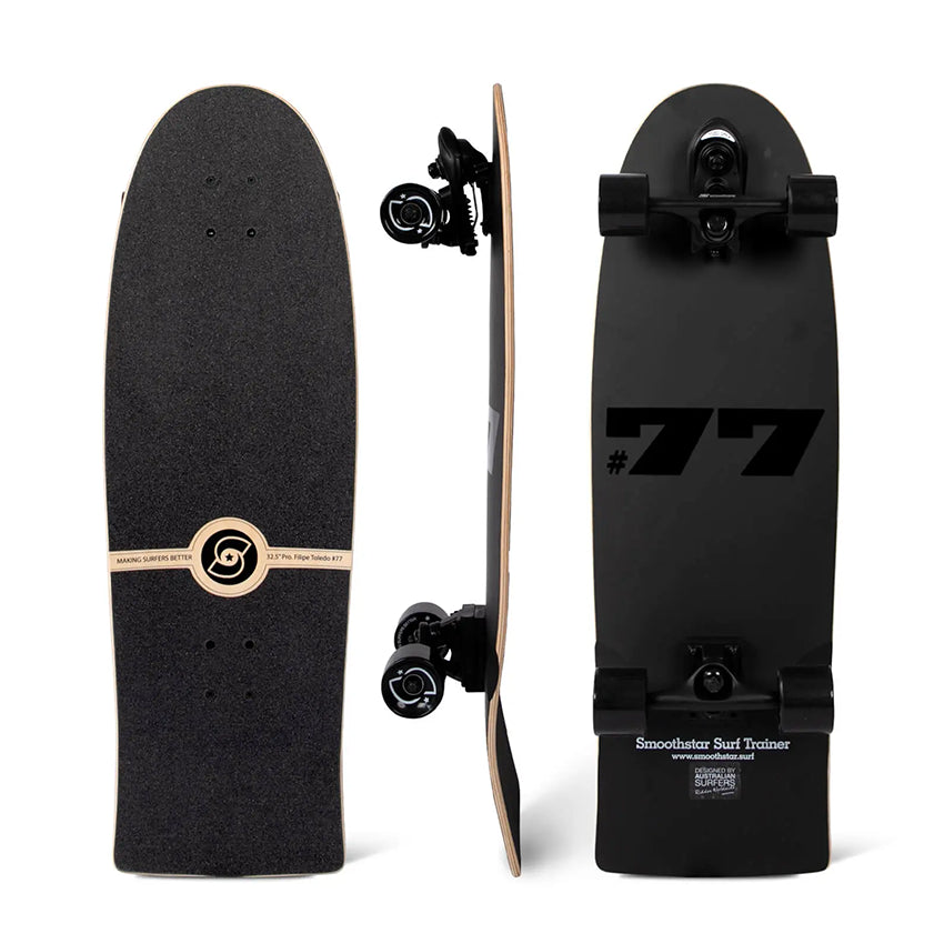 Surfskate Smoothstar Felipe Toledo THD 32,5" Nero