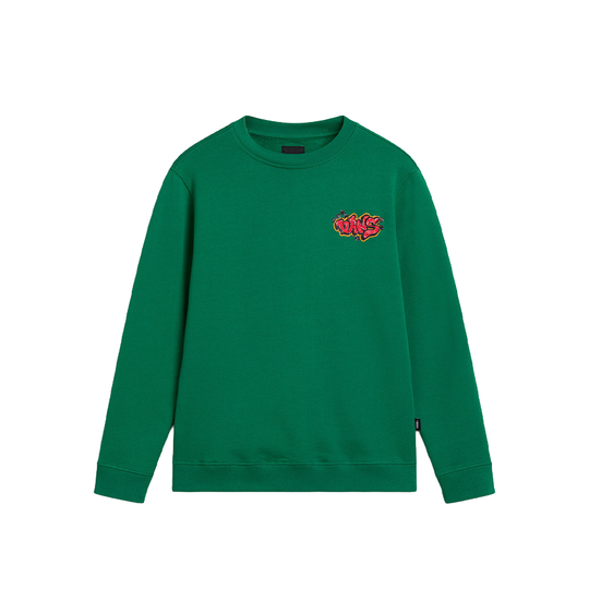 Felpa Bambino Vans Tagged Crew Verde