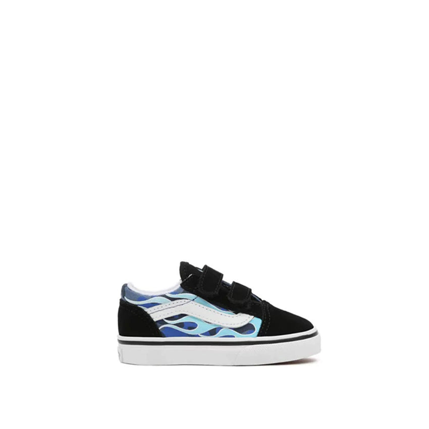 Sneakers Vans Bambino Old Skool Blu Camo Flame