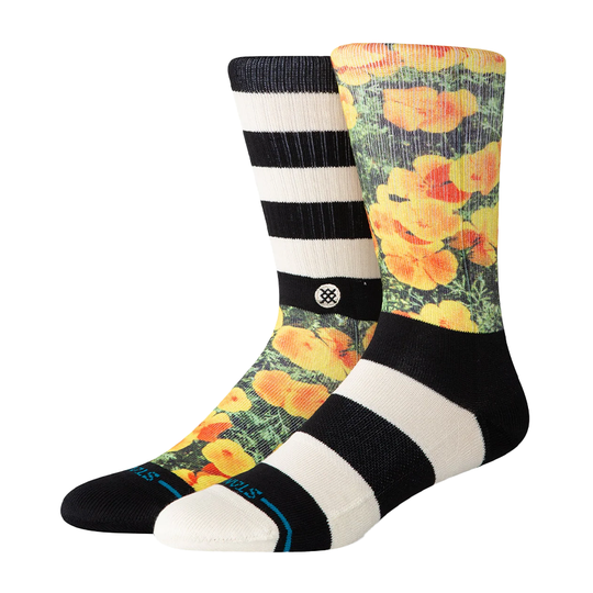 Calzini Stance Very Poppin Crew Bianco/Nero