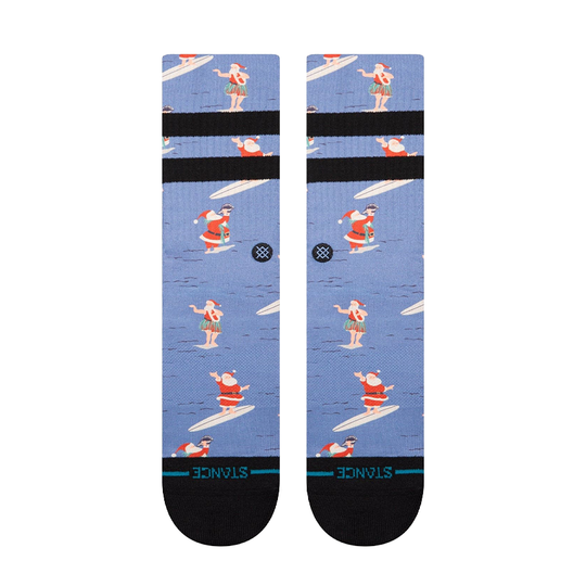 Calzini Stance Surfing Santa Crew Blu