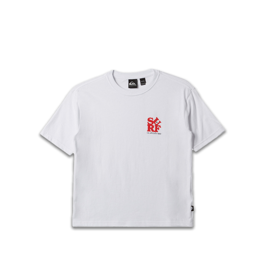 T-Shirt Quiksilver Bambino Surf Boe Tee Bianco