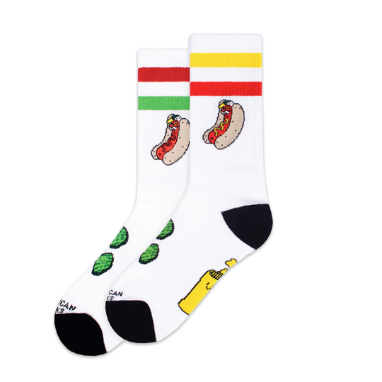 Calzini American Socks Hot “Hot” Dog Bianco