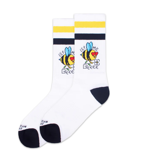 Calzini American Socks Let Me Bee Bianco