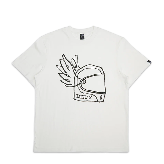 T-Shirt Deus Helmet Tee Bianco