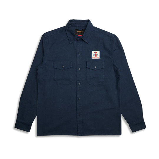 Camicia Deus Stripes Shirt Blu