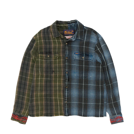 Camicia Deus Genesis Embro Flannel Blu