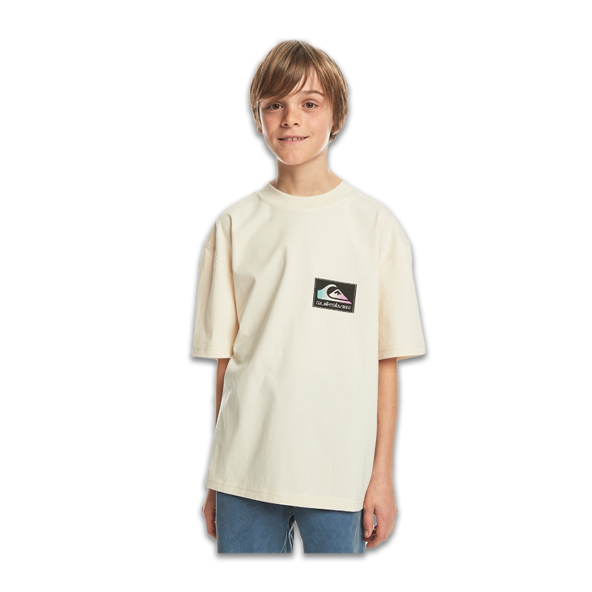 T-Shirt Quiksilver Bambino Back Flash Tee Beige