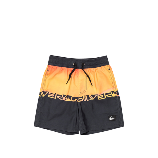 Costume Bambino Quiksilver Straight Volley Nero/Arancione