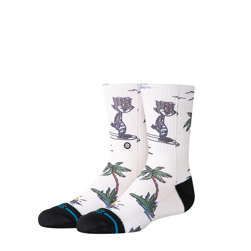 Calzini Bambino Stance Kids Kool Kats Crew Bianco