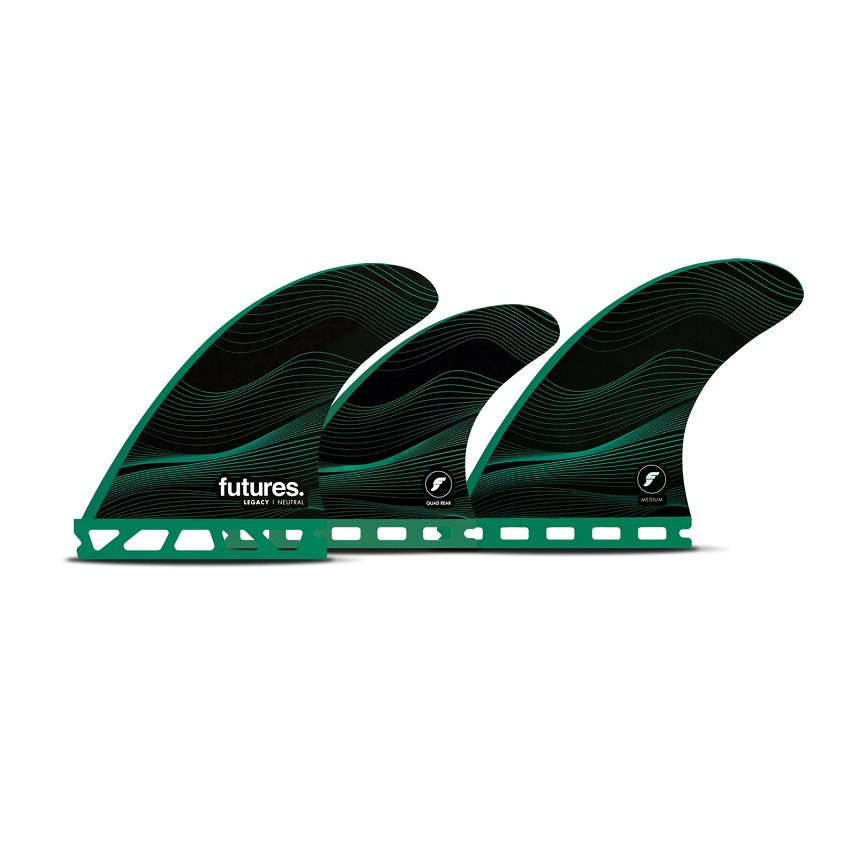 Pinne Surf Futures Fins F6 Legacy Neutral 5-Fin Verde