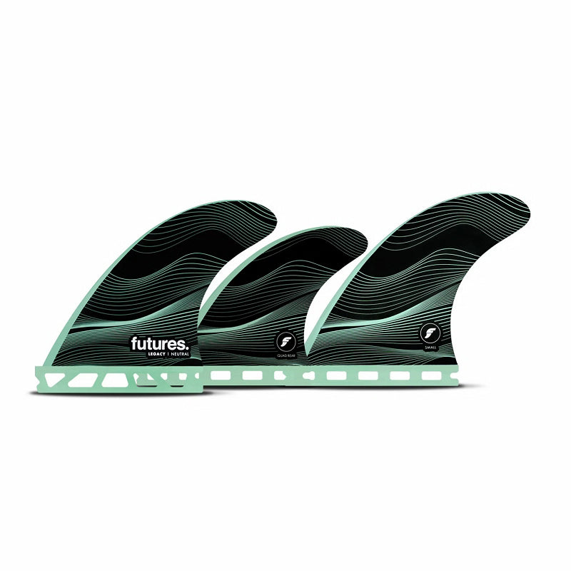 Pinne Surf Futures Fins F4 Legacy Neutral 5-Fin Verde