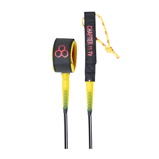 Leash Surf Channel Island Dane Reynolds 6’ Leash Nero/Giallo