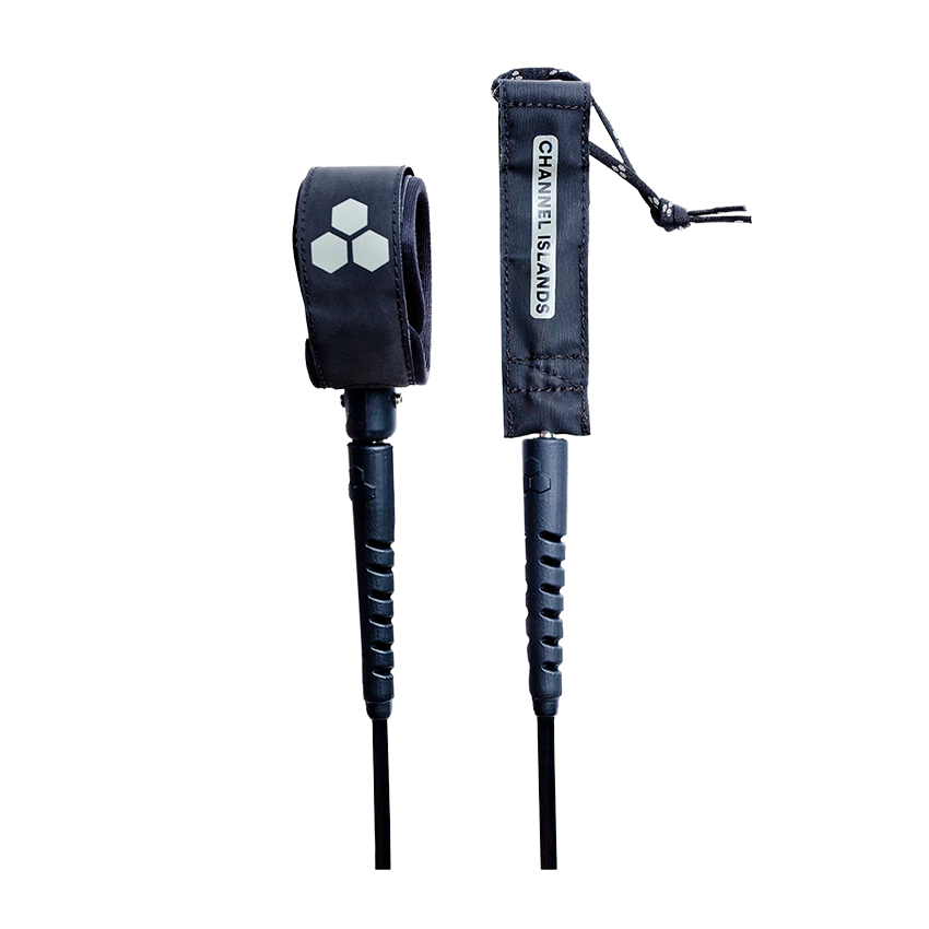 Leash Surf Channel Island Round Step Up 6’ Leash Nero
