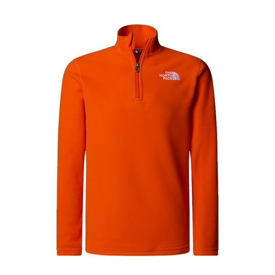 Pile The North Face Teen Glacier ¼ Zip Pullover Arancione