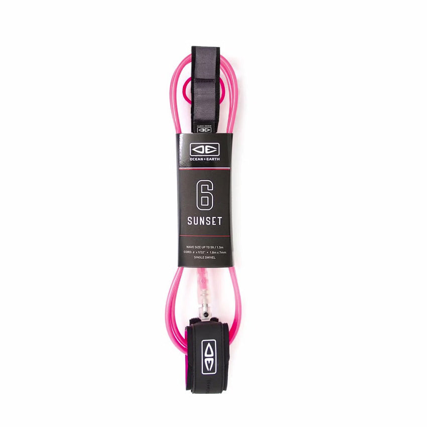 Leash Surf Ocean+Earth One Sunset Moulded 6'0" Pink