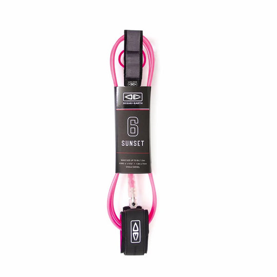 Leash Surf Ocean+Earth Sunset Moulded 6'0" Pink
