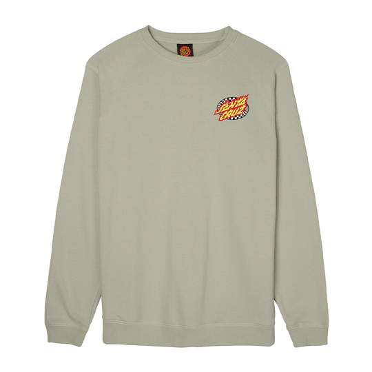 Felpa Santa Cruz Oval Check Flame Grigio