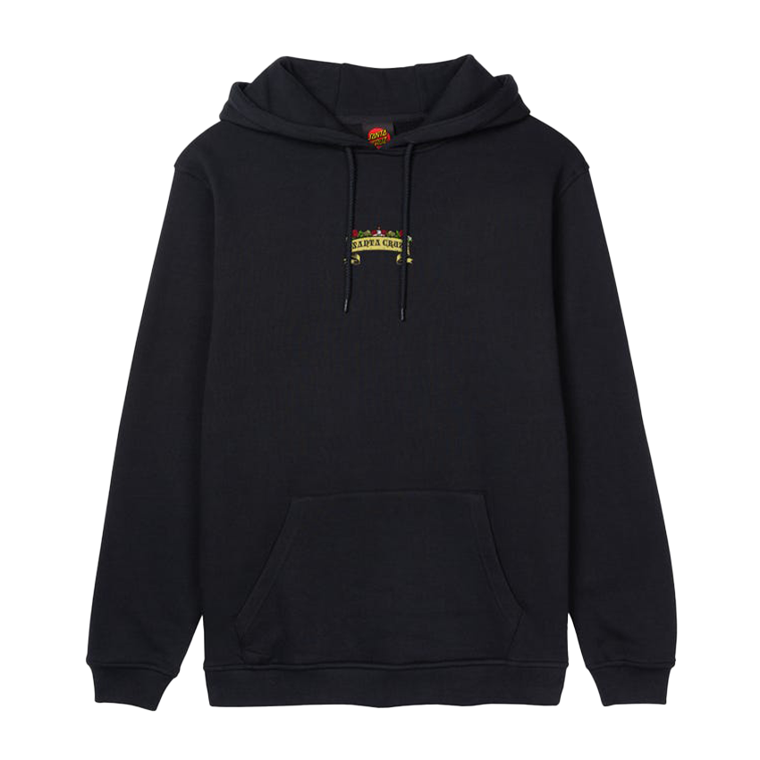 Felpa Santa Cruz Guzman Scroll Front Hood Nero