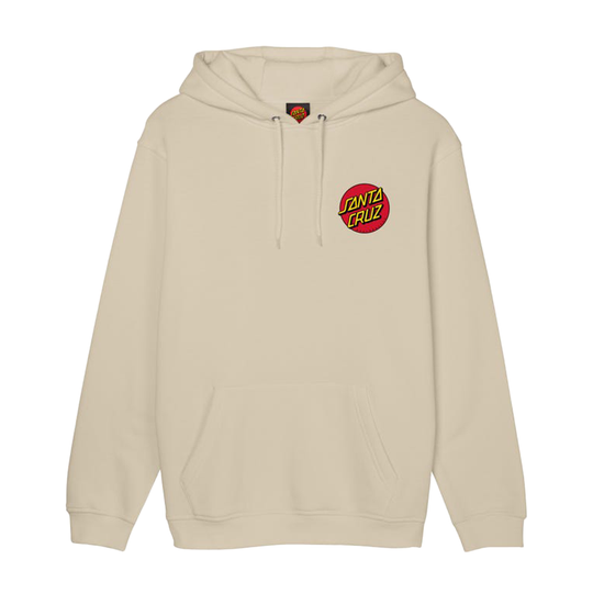 Felpa Santa Cruz Classic Dot Chest Hood Beige